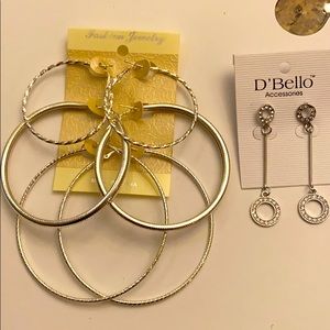 Silver Combo pack earrings